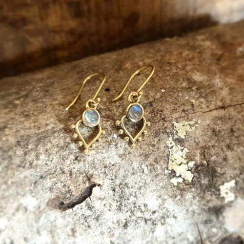 Boucles d'oreilles BOHÈME pierre de lune