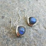 Boucles d'oreilles labradorite gouttes