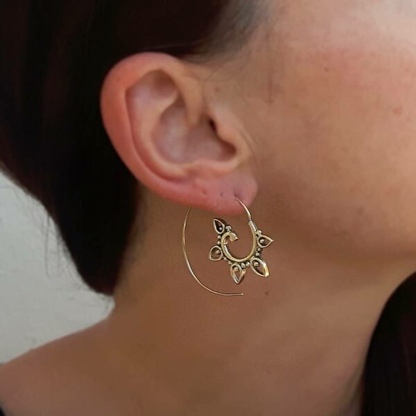 Pendientes de oro en espiral