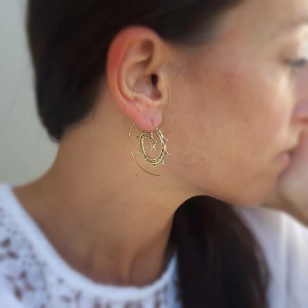 Golden spiral earrings