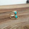 Vlinder gouden turquoise ring