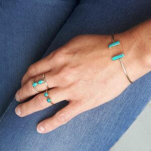 Dubbele turquoise ring ILONA