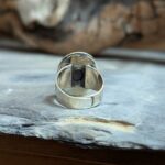 Bague ethnique ajustable en rubis indien argent