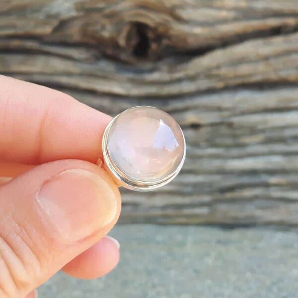 Rose quartz ring AMAYA