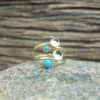 Bague turquoise mini pastilles
