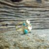 Bague turquoise mini pastilles