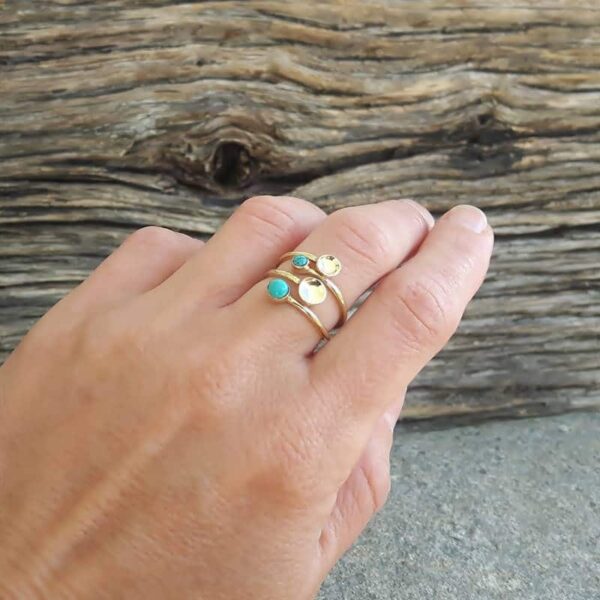 Turquoise ring mini pastilles