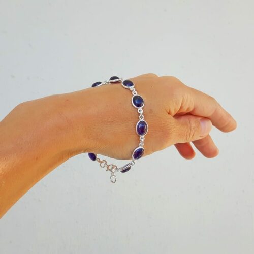 Bracelet améthyste en argent
