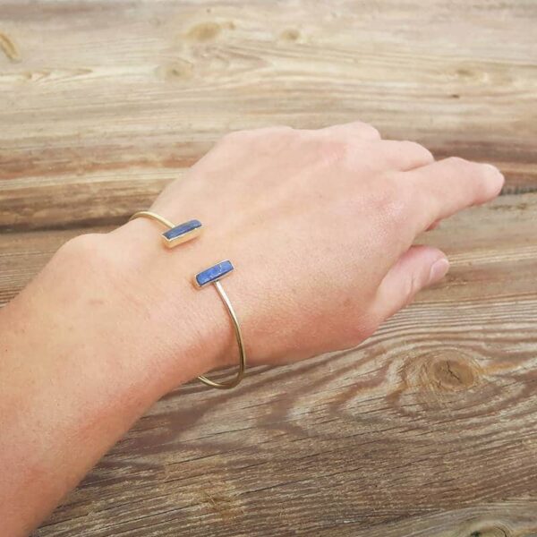 Open band Lapis lazuli gold GEO