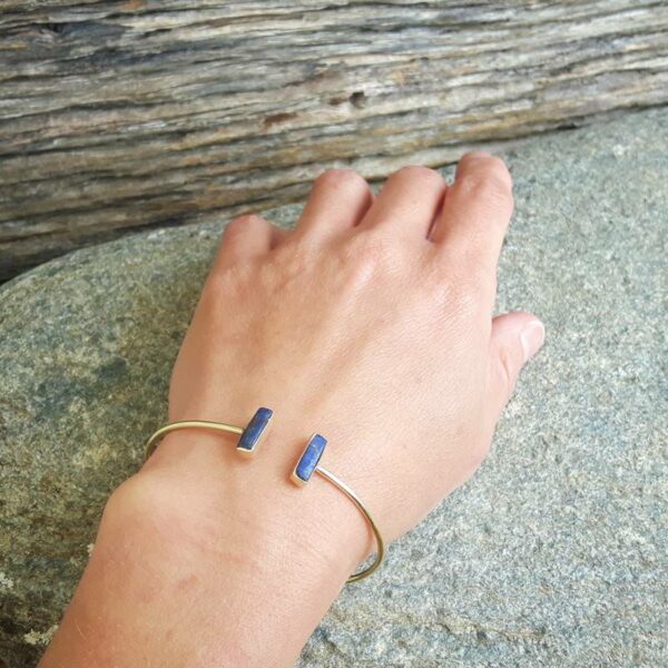 Open band Lapis lazuli gold GEO