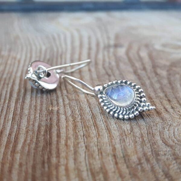 Ethnic moonstone earrings