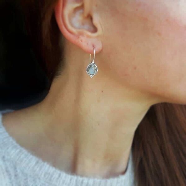 Ethnic moonstone earrings