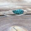Jonc argent turquoise VAGUE