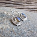 Boucles d'oreilles indiennes en labradorite