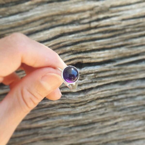 MYSOS adjustable amethyst ring