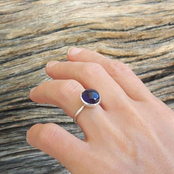 MYSOS adjustable amethyst ring