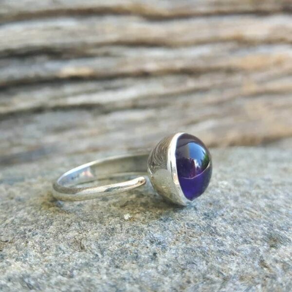 MYSOS adjustable amethyst ring