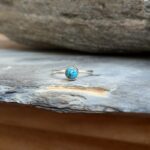 Bague fine turquoise argent 925