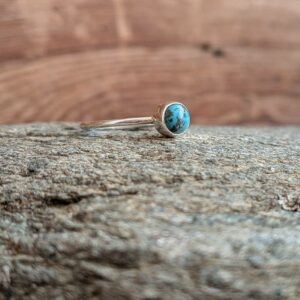 Bague fine turquoise argent 925
