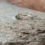 Bague fine turquoise argent 925
