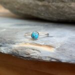 Bague fine turquoise argent 925