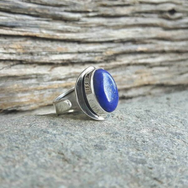 Justerbar lapis lazuli silverring