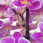 Boucles d'oreilles FLOWER rubis indien
