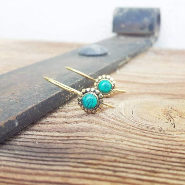 Boucles d'oreilles FLOWER turquoise