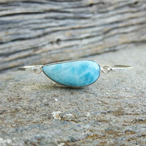 VAGUE sølv larimar armbånd