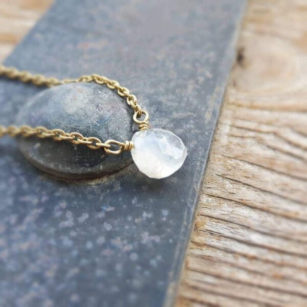 Golden Moonstone drop armbånd