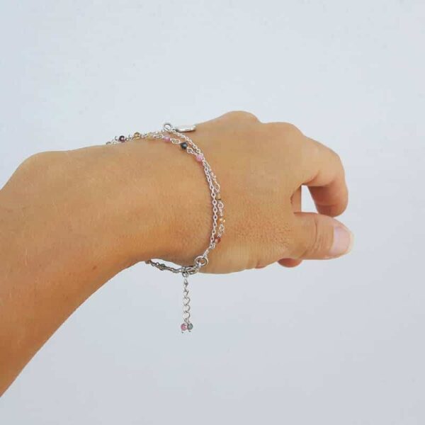 FLEUR DE VIE silver tourmaline bracelet