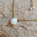 Collier pierre de lune goutte AMRITSAR