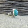 Bague ajustable turquoise argent