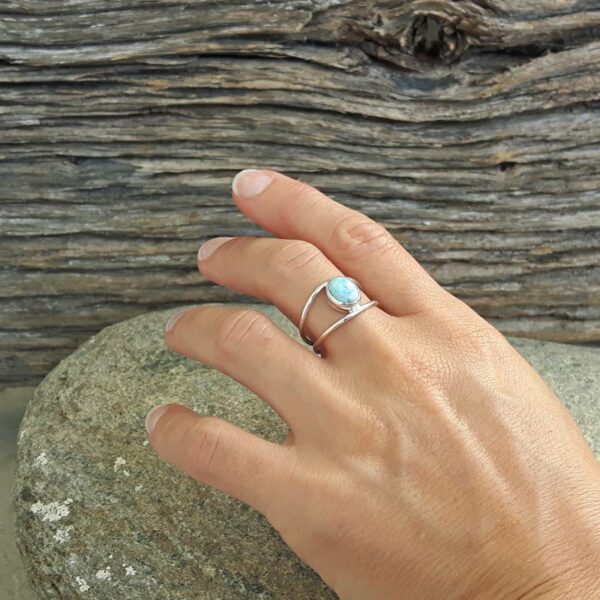 Feiner Ring in Larimar