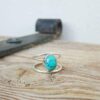 Bague fine en turquoise