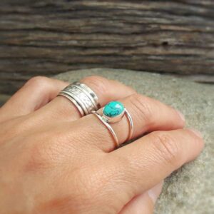 Fine ring in turquoise