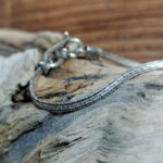Bracelet argent maille serpent plat