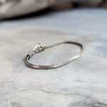 Bracelet argent maille serpent plat