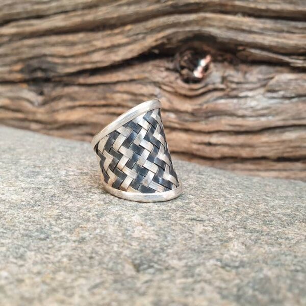 KAREN braided silver ring