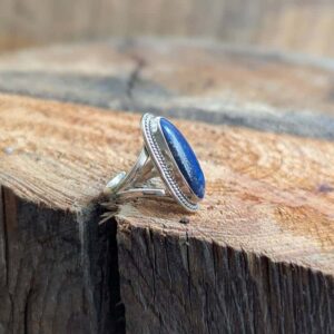 Bague lapis lazuli argent ajustable