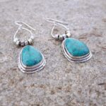 Boucles d'oreilles turquoise argent ethniques
