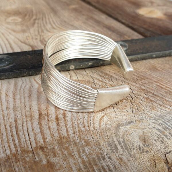 Silver multiple bangle bracelet