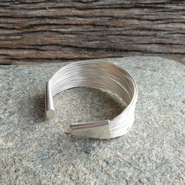 Silver multiple bangle bracelet