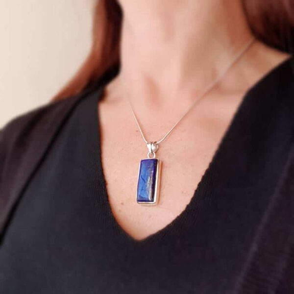 Pendentif lapis lazuli argent HARMONIE