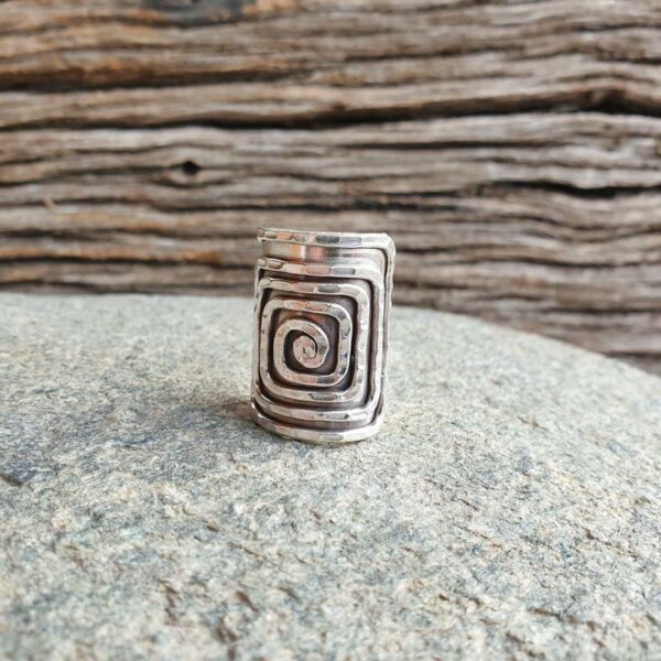Bague ajustable en argent HYPNO