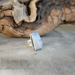 Bague de créateur en pierre de lune