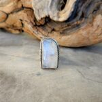 Bague de créateur en pierre de lune