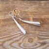 Boucles d'oreilles pendantes longues argent
