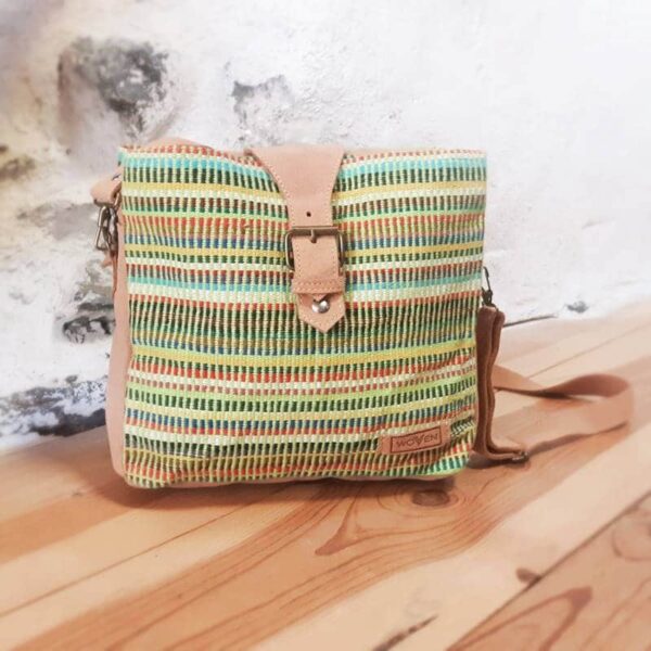 Ethnic-chic handbag NAMASTE light green