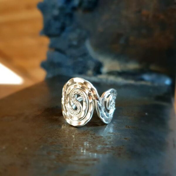 Bague spirale en argent